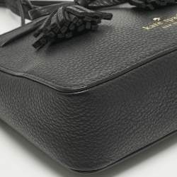 Pre Owned Kate Spade Black Leather Hayes Street Eniko Crossbody Bag