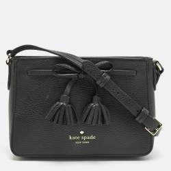 Pre Owned Kate Spade Black Leather Hayes Street Eniko Crossbody Bag