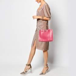 Pre Owned Kate Spade Fuchsia Leather Small Arbour Hill Elodie Tote