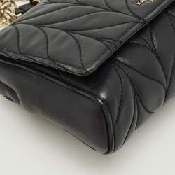 Pre Owned Kate Spade Black Quilted Leather Emelyn Shoulder Bag