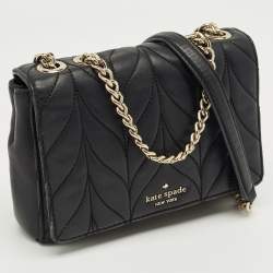 Pre Owned Kate Spade Black Quilted Leather Emelyn Shoulder Bag