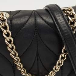 Pre Owned Kate Spade Black Quilted Leather Emelyn Shoulder Bag