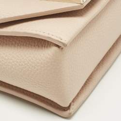 Pre Owned Kate Spade Beige Leather Knollwood Drive Buckle Hope Top Handle Bag