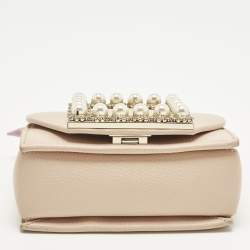 Pre Owned Kate Spade Beige Leather Knollwood Drive Buckle Hope Top Handle Bag