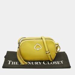 Pre Owned Kate Spade Green Leather Kourtney Camera Crossbody Bag
