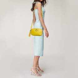 Pre Owned Kate Spade Green Leather Kourtney Camera Crossbody Bag
