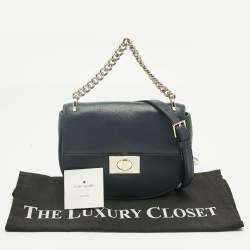 Pre Owned Kate Spade Navy Blue Leather Greenwood Place Rita Crossbody Bag