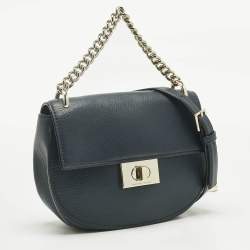 Pre Owned Kate Spade Navy Blue Leather Greenwood Place Rita Crossbody Bag