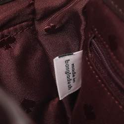 Pre Owned Kate Spade Red/Brown Canvas and Leather Blake Plaid Crossbody Bag