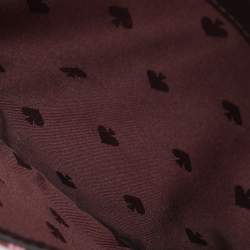 Pre Owned Kate Spade Red/Brown Canvas and Leather Blake Plaid Crossbody Bag