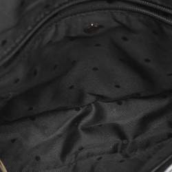 Pre Owned Kate Spade Black Leather and Tweed Reese Park Marci Shoulder Bag