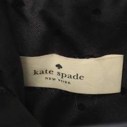 Pre Owned Kate Spade Black Leather and Tweed Reese Park Marci Shoulder Bag