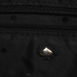 Pre Owned Kate Spade Black Leather and Tweed Reese Park Marci Shoulder Bag