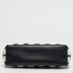 Pre Owned Kate Spade Black/White Leather Grove Street Millie Art Crossbody Bag