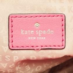 Pre Owned Kate Spade Beacon Court Angelica Fuchsia Leather Crossbody Bag