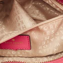 Pre Owned Kate Spade Beacon Court Angelica Fuchsia Leather Crossbody Bag