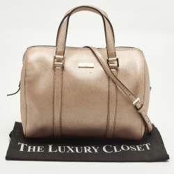 Pre Owned حقيبة ساتشل جلد خوخي معدني نيو بيري لين كيت سبيد