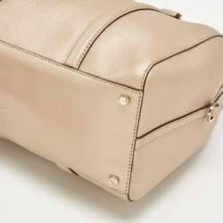 Pre Owned حقيبة ساتشل جلد خوخي معدني نيو بيري لين كيت سبيد