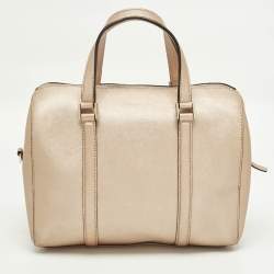 Pre Owned حقيبة ساتشل جلد خوخي معدني نيو بيري لين كيت سبيد