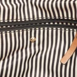 Pre Owned حقيبة ساتشل كيت سبيد جلد متعدد السحابات حمراء مرجانية