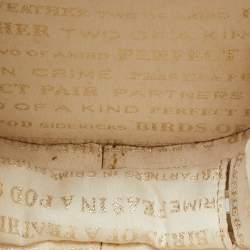 Pre Owned Kate Spade Wedding Belles Ampersand White/Gold Acrylic Clutch