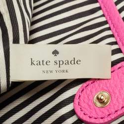 مملوكة مسبقًا حقيبة يد توتس كيت سبيد ليروي ستريت لينسلي جلد وردي فاقع 