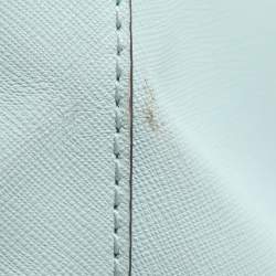 Pre Owned حقيبة يد للتسوق كيت سبيد توركواز باهت جلد صافينو