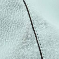 Pre Owned حقيبة يد للتسوق كيت سبيد توركواز باهت جلد صافينو