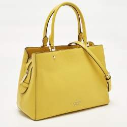 مملوكة مسبقًا Kate Spade Leila Triple Compartment Yellow Leather Tote