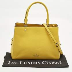 مملوكة مسبقًا Kate Spade Leila Triple Compartment Yellow Leather Tote
