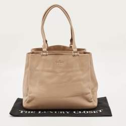 Pre Owned Kate Spade Lombard Street Neve Peach Leather Tote