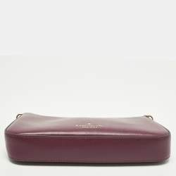 Pre Owned Kate Spade Burgundy Leather Crossbody Bag