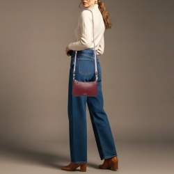 Pre Owned Kate Spade Burgundy Leather Crossbody Bag