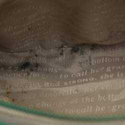 مملوكة مسبقًا حقيبة ساتشل كيت سبيد جروف كورت ميز قماش مخطط أخضر/بيج وجلد