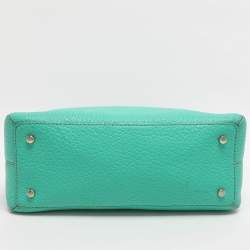 مملوكة مسبقًا حقيبة ساتشل كيت سبيد جروف كورت ميز قماش مخطط أخضر/بيج وجلد