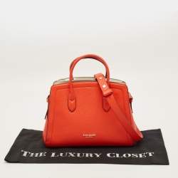 Pre Owned Kate Spade Knott Orange Leather Satchel