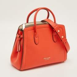 Pre Owned Kate Spade Knott Orange Leather Satchel