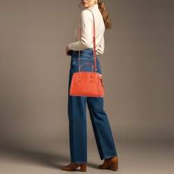 Pre Owned Kate Spade Knott Orange Leather Satchel