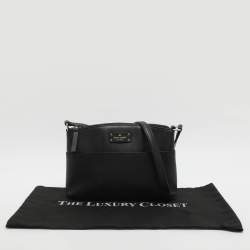 Pre Owned حقيبة كروس كيت سبيد ميلي غروف جلد أبيض/أسود