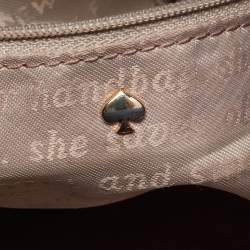 مملوكة مسبقًا Kate Spade Woods Drive Bodie Navy Blue/Lilac Leather Tote