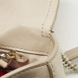 مملوكة مسبقًا Kate Spade Amelia Medium Beige Leather Convertible Flap Chain Shoulder Bag