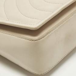 مملوكة مسبقًا Kate Spade Amelia Medium Beige Leather Convertible Flap Chain Shoulder Bag