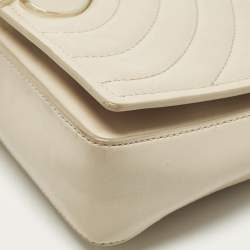 مملوكة مسبقًا Kate Spade Amelia Medium Beige Leather Convertible Flap Chain Shoulder Bag