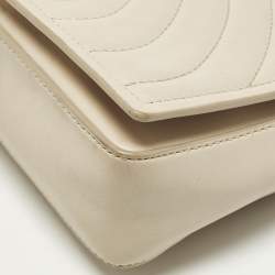 مملوكة مسبقًا Kate Spade Amelia Medium Beige Leather Convertible Flap Chain Shoulder Bag