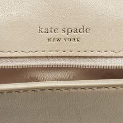 مملوكة مسبقًا Kate Spade Amelia Medium Beige Leather Convertible Flap Chain Shoulder Bag