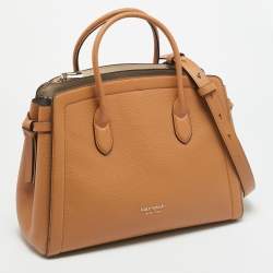 Pre Owned Kate Spade Knott Large Brown Leather Satchel