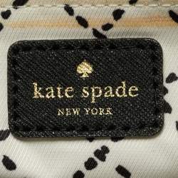 Pre Owned حقيبة يد كيت سبيد كوف ستريت جلد سفينو أسود مع تفاصيل أبزيم