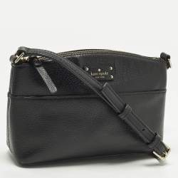 Pre Owned Kate Spade Grove Street Millie Black Leather Crossbody Bag