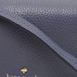 Pre Owned Kate Spade Orchard Street Austyn Purple Leather Crossbody Bag