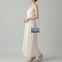 Pre Owned Kate Spade Orchard Street Austyn Purple Leather Crossbody Bag